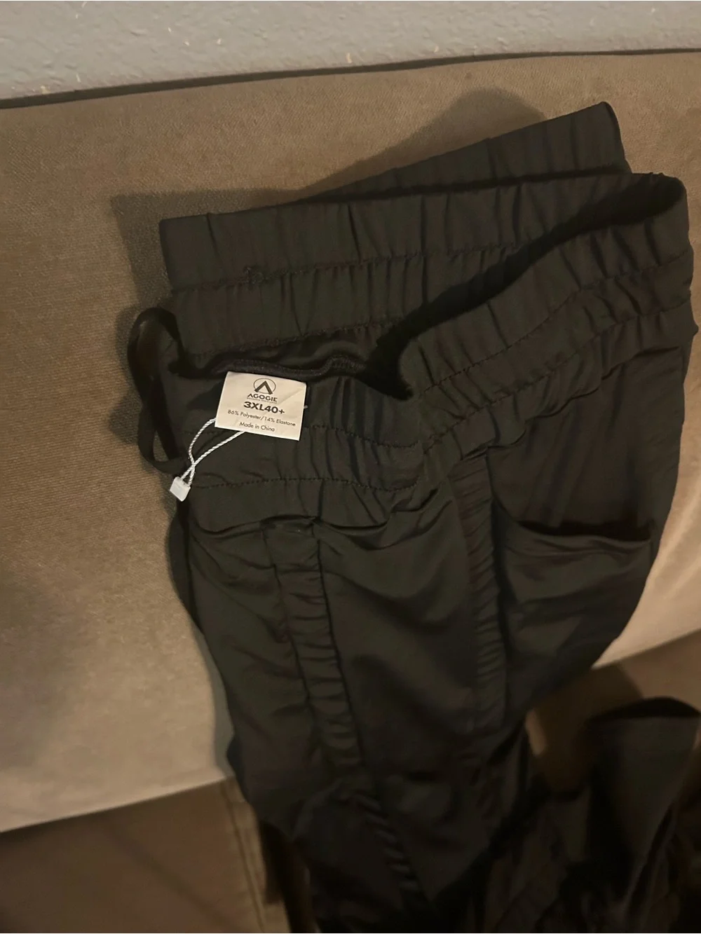 AGOGIE, Resistance Band Sportswear Pants with Built-In Bands - Black